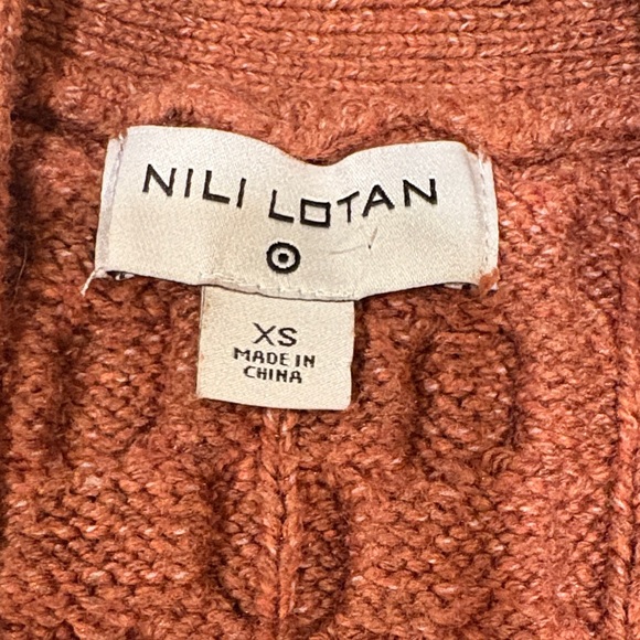 Nili Lotan and target collaboration Terracotta Cable Knit Sweater - Picture 2 of 4
